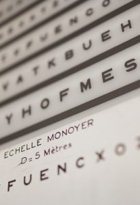 Tests de la vue opticien monoyer
