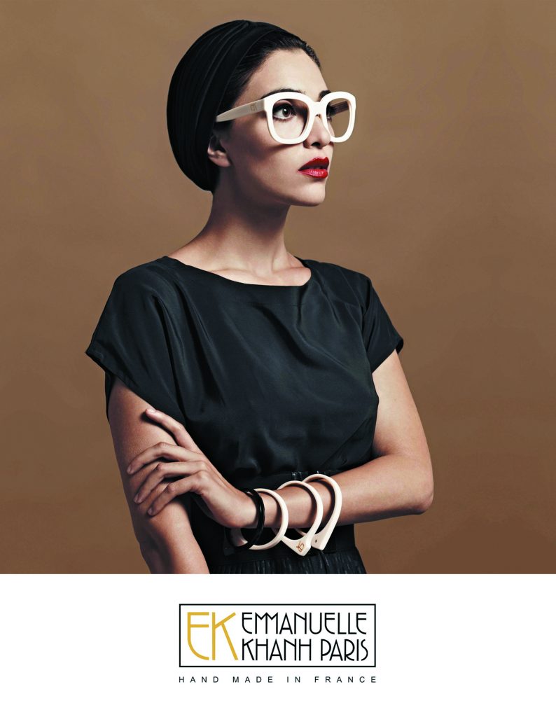 Emmanuelle Khanh couple lunettes tendances montures